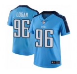 Women's Nike Tennessee Titans #96 Bennie Logan Limited Light Blue Rush Vapor Untouchable NFL Jersey