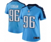 Women's Nike Tennessee Titans #96 Bennie Logan Limited Light Blue Rush Vapor Untouchable NFL Jersey