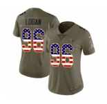 Women's Nike Tennessee Titans #96 Bennie Logan Limited Olive USA Flag 2017 Salute to Service NFL Jersey