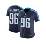 Women's Nike Tennessee Titans #96 Sylvester Williams Vapor Untouchable Limited Navy Blue Alternate NFL Jersey