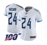 Women's Tennessee Titans #24 Kenny Vaccaro White Vapor Untouchable Limited Player 100th Season Football Jersey