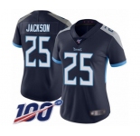 Women's Tennessee Titans #25 Adoree' Jackson Navy Blue Team Color Vapor Untouchable Limited Player 100th Season Football Jersey
