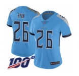 Women's Tennessee Titans #26 Logan Ryan Light Blue Alternate Vapor Untouchable Limited Player 100th Season Football Jersey