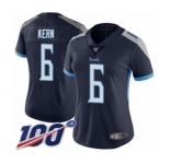 Women's Tennessee Titans #6 Brett Kern Navy Blue Team Color Vapor Untouchable Limited Player 100th Season Football Jersey
