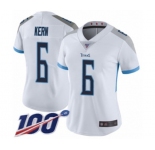 Women's Tennessee Titans #6 Brett Kern White Vapor Untouchable Limited Player 100th Season Football Jersey