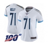 Women's Tennessee Titans #71 Dennis Kelly White Vapor Untouchable Limited Player 100th Season Football Jersey