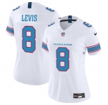 Women's Tennessee Titans #8 Will Levis White 2026 F.U.S.E. Vapor Limited Stitched Football Jersey