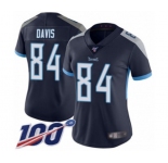 Women's Tennessee Titans #84 Corey Davis Navy Blue Team Color Vapor Untouchable Limited Player 100th Season Football Jersey