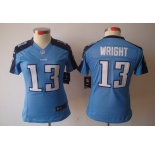 nike women nfl jerseys tennessee titans #13 wright lt.blue[nike limited]
