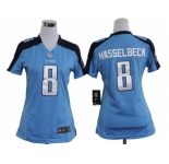 nike women nfl jerseys tennessee titans #8 matt hasselbeck blue[nike]
