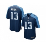 Youth Nike Tennessee Titans #13 Kendall Wright Navy Blue Jerseys