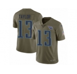 Youth Nike Tennessee Titans #13 Taywan Taylor Limited Olive 2017 Salute to Service NFL Jersey
