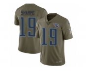 Youth Nike Tennessee Titans #19 Tajae Sharpe Limited Olive 2017 Salute to Service NFL Jersey