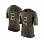 Youth Nike Tennessee Titans #2 Derrick Henry Green Stitched NFL Limited Salute to Service Jersey