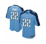 Youth Nike Tennessee Titans #22 Derrick Henry Light Blue Team Color Stitched NFL Elite Jersey