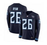 Youth Nike Tennessee Titans #26 Logan Ryan Limited Navy Blue Therma Long Sleeve NFL Jersey