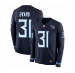 Youth Nike Tennessee Titans #31 Kevin Byard Limited Navy Blue Therma Long Sleeve NFL Jersey