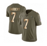 Youth Nike Tennessee Titans #7 Blaine Gabbert Limited Olive Gold 2017 Salute to Service NFL Jersey