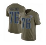 Youth Nike Tennessee Titans #76 Xavier Su'a-Filo Limited Olive 2017 Salute to Service NFL Jersey