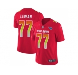 Youth Nike Tennessee Titans #77 Taylor Lewan Red Stitched NFL Limited AFC 2018 Pro Bowl Jersey
