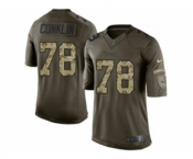 Youth Nike Tennessee Titans #78 Jack Conklin Green Stitched NFL Limited Salute to Service Jersey