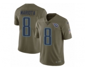 Youth Nike Tennessee Titans #8 Marcus Mariota Limited Olive 2017 Salute to Service NFL Jersey