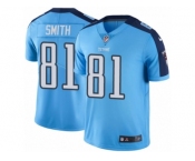 Youth Nike Tennessee Titans #81 Jonnu Smith Limited Light Blue Rush NFL Jersey