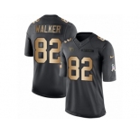 Youth Nike Tennessee Titans #82 Delanie Walker Limited Black Gold Salute to Service NFL Jersey