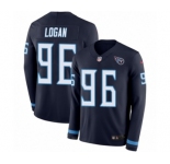 Youth Nike Tennessee Titans #96 Bennie Logan Limited Navy Blue Therma Long Sleeve NFL Jersey