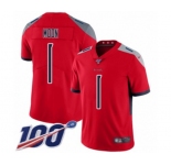 Youth Tennessee Titans #1 Warren Moon Limited Red Inverted Legend 100th Season Football Jersey