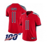 Youth Tennessee Titans #11 A.J. Brown Limited Red Inverted Legend 100th Season Football Jersey