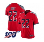 Youth Tennessee Titans #22 Derrick Henry Limited Red Inverted Legend 100th Season Football Jersey