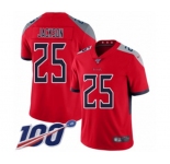 Youth Tennessee Titans #25 Adoree' Jackson Limited Red Inverted Legend 100th Season Football Jersey