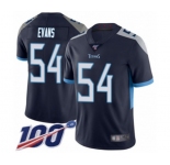 Youth Tennessee Titans #54 Rashaan Evans Navy Blue Team Color Vapor Untouchable Limited Player 100th Season Football Jersey