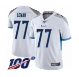 Youth Tennessee Titans #77 Taylor Lewan White Vapor Untouchable Limited Player 100th Season Football Jersey
