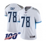 Youth Tennessee Titans #78 Curley Culp White Vapor Untouchable Limited Player 100th Season Football Jersey