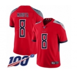 Youth Tennessee Titans #8 Marcus Mariota Limited Red Inverted Legend 100th Season Football Jersey