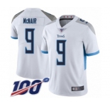 Youth Tennessee Titans #9 Steve McNair White Vapor Untouchable Limited Player 100th Season Football Jersey