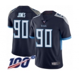 Youth Tennessee Titans #90 DaQuan Jones Navy Blue Team Color Vapor Untouchable Limited Player 100th Season Football Jersey