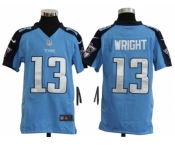 nike youth nfl jerseys tennessee titans #13 wright blue[nike]