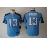 nike youth nfl jerseys tennessee titans #13 wright lt.blue[nike limited]