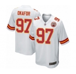 Men's Kansas City Chiefs #97 Alex Okafor Game White Football Jersey