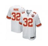 Men's Nike Kansas City Chiefs #32 Spencer Ware Game White NFL Jersey