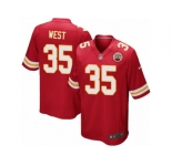 Men's Nike Kansas City Chiefs #35 Charcandrick West Game Red Team Color NFL Jersey