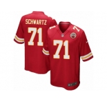 Men's Nike Kansas City Chiefs #71 Mitchell Schwartz Game Red Team Color NFL Jersey