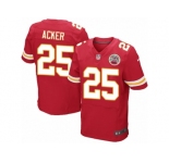 Men Nike Kansas City Chiefs #25 Kenneth Acker Elite Red Team Color NFL Jersey