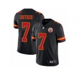 Men Nike Kansas City Chiefs #7 Harrison Butker Elite Black Rush Vapor Untouchable NFL Jersey