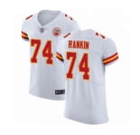 Men's Kansas City Chiefs #74 Martinas Rankin White Vapor Untouchable Elite Player Football Jersey