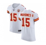 Men's Nike Kansas City Chiefs #15 Patrick Mahomes II White Vapor Untouchable Elite Player NFL Jersey