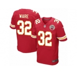 Men's Nike Kansas City Chiefs #32 Spencer Ware Elite Red Team Color NFL Jersey